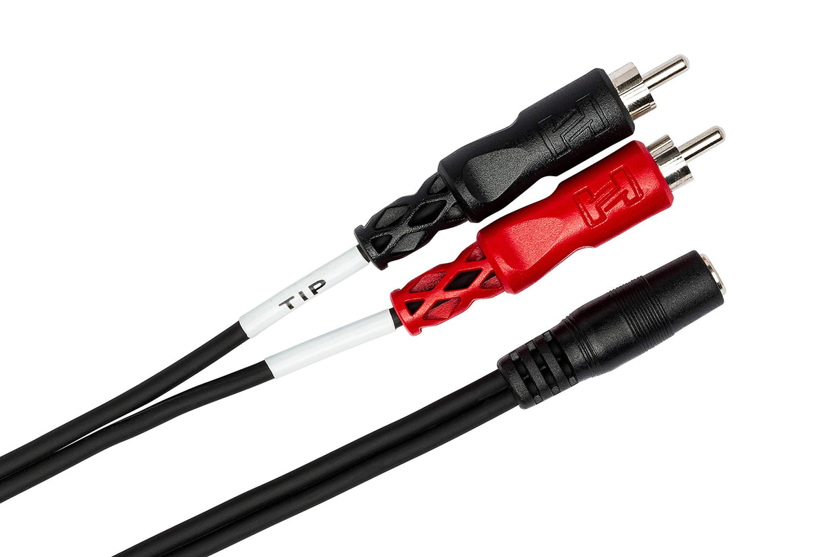 Hosa CFR-210 10 Foot 3.5mm TRSF to Dual RCA Stereo Breakout Cable