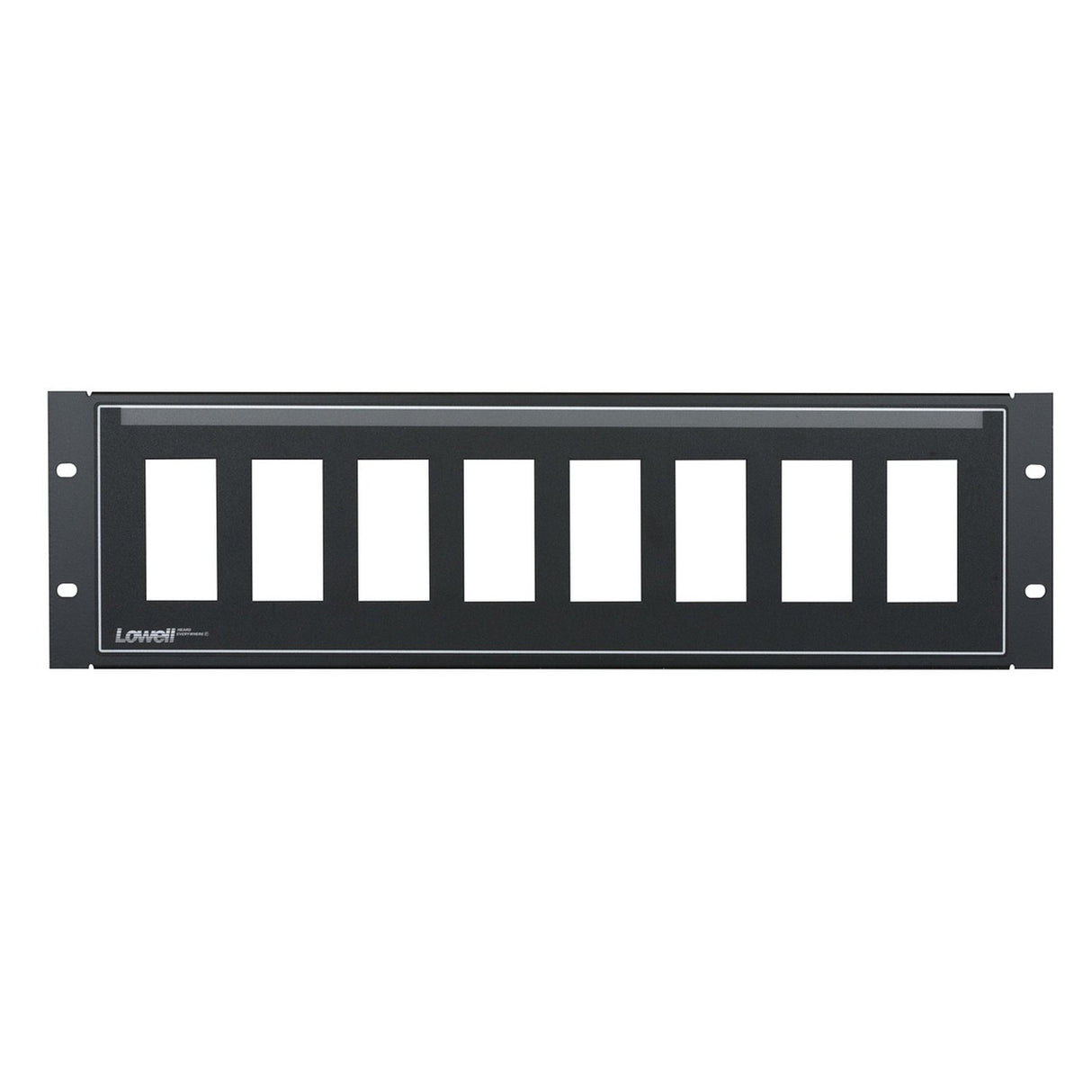 Lowell D8P-ID-3 Panel for Decorator Devices in Black