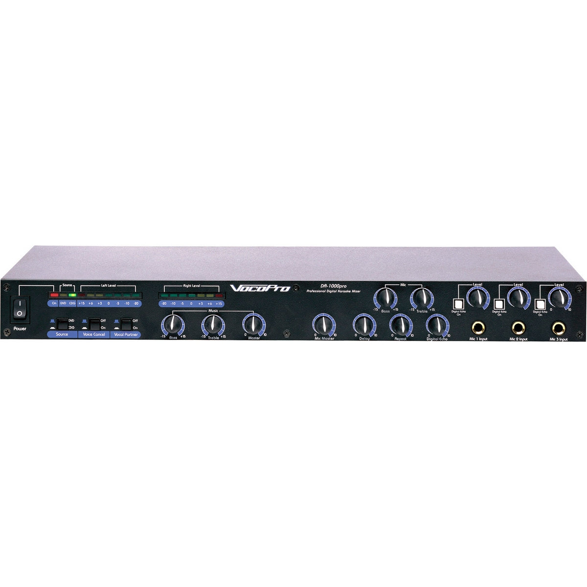 VocoPro DA-1000 PRO | Professional 3 Microphone Digital Echo Mixer