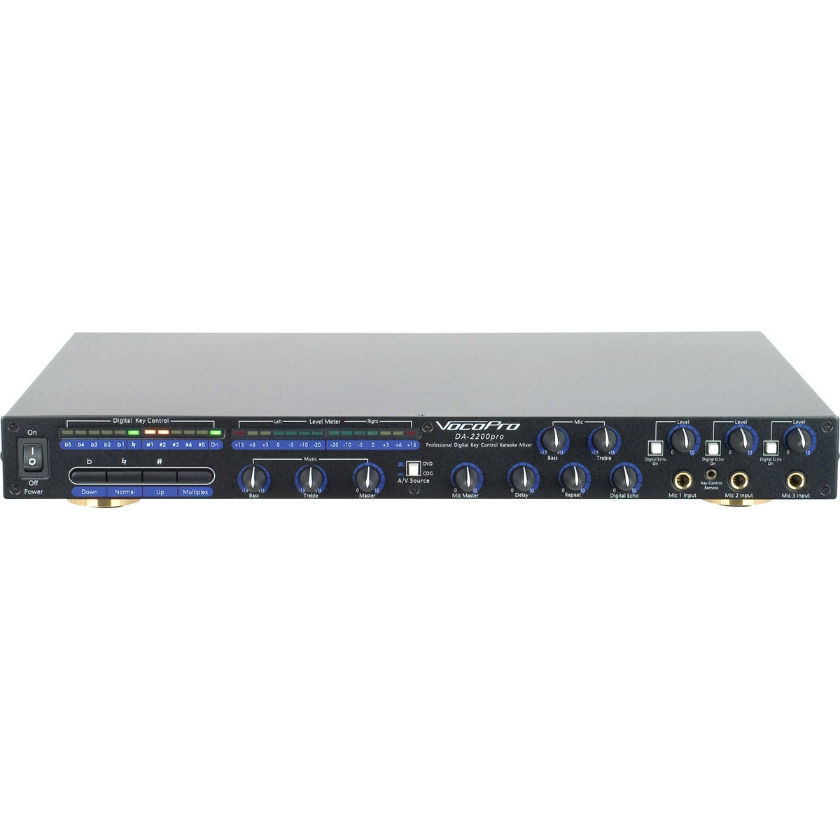 VocoPro DA-2200 PRO | Professional Digital Key Control Digital Echo Mixer