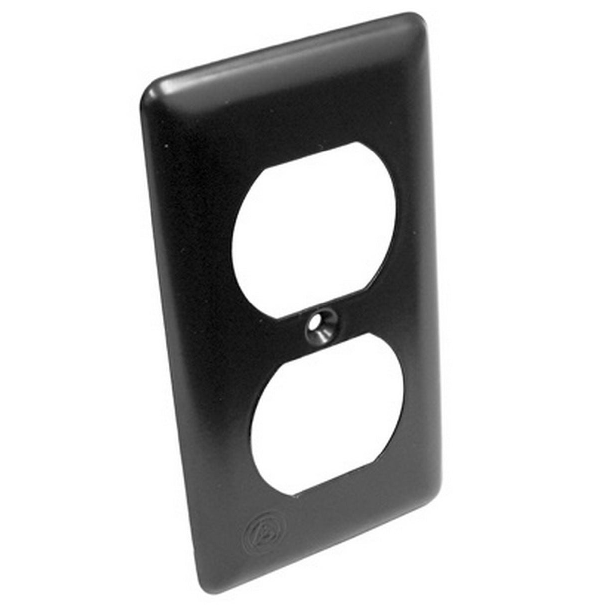 Ace Backstage Co. DB Narrow Black Steel Duplex Cover Plate