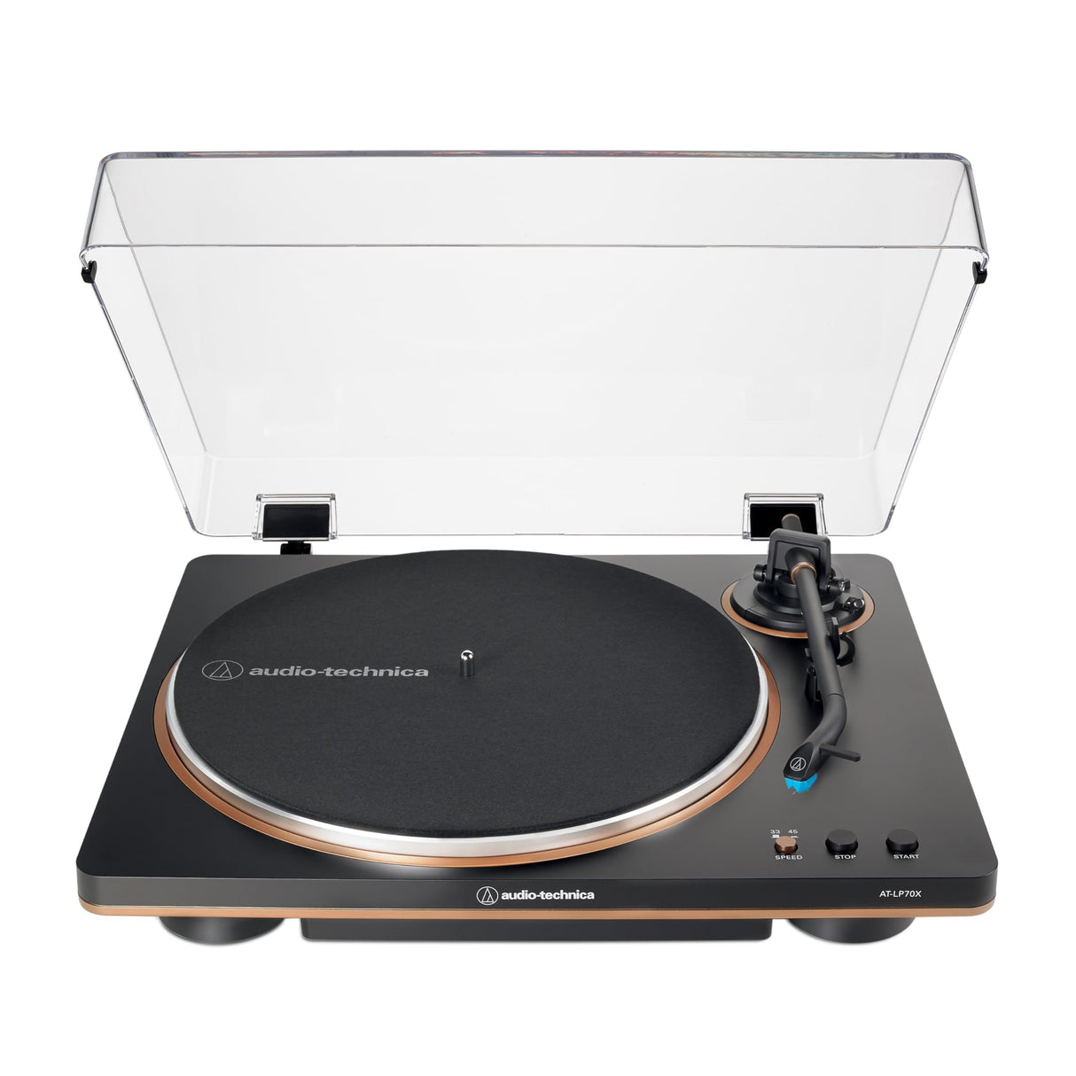 Audio-Technica AT-LP70X-BZ Fully Automatic Belt-Drive Turntable, Black/Bronze