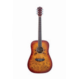 Washburn DFBDA Deep Forest Burl Dreadnought Acoustic Guitar, Amber Fade