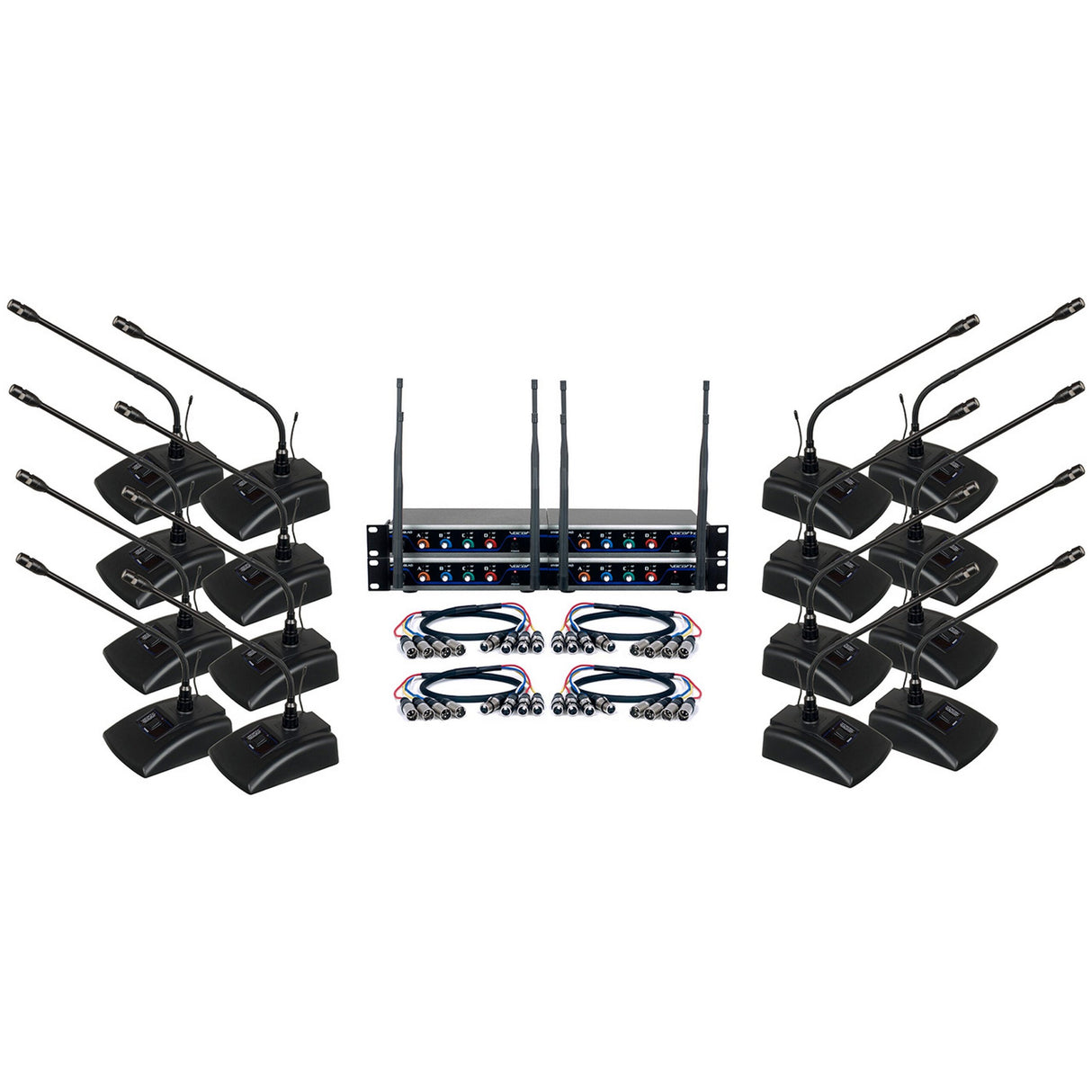 VocoPro DIGITAL-CONF-16 16-Channel UHF Wireless Conference Microphone System