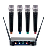 VocoPro Digital-QUAD-H4 4-Channel UHF Wireless Handheld Microphone System, Frequency H4