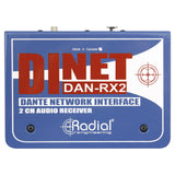 Radial DiNet DAN-RX2 2-Channel Dante Network Receiver