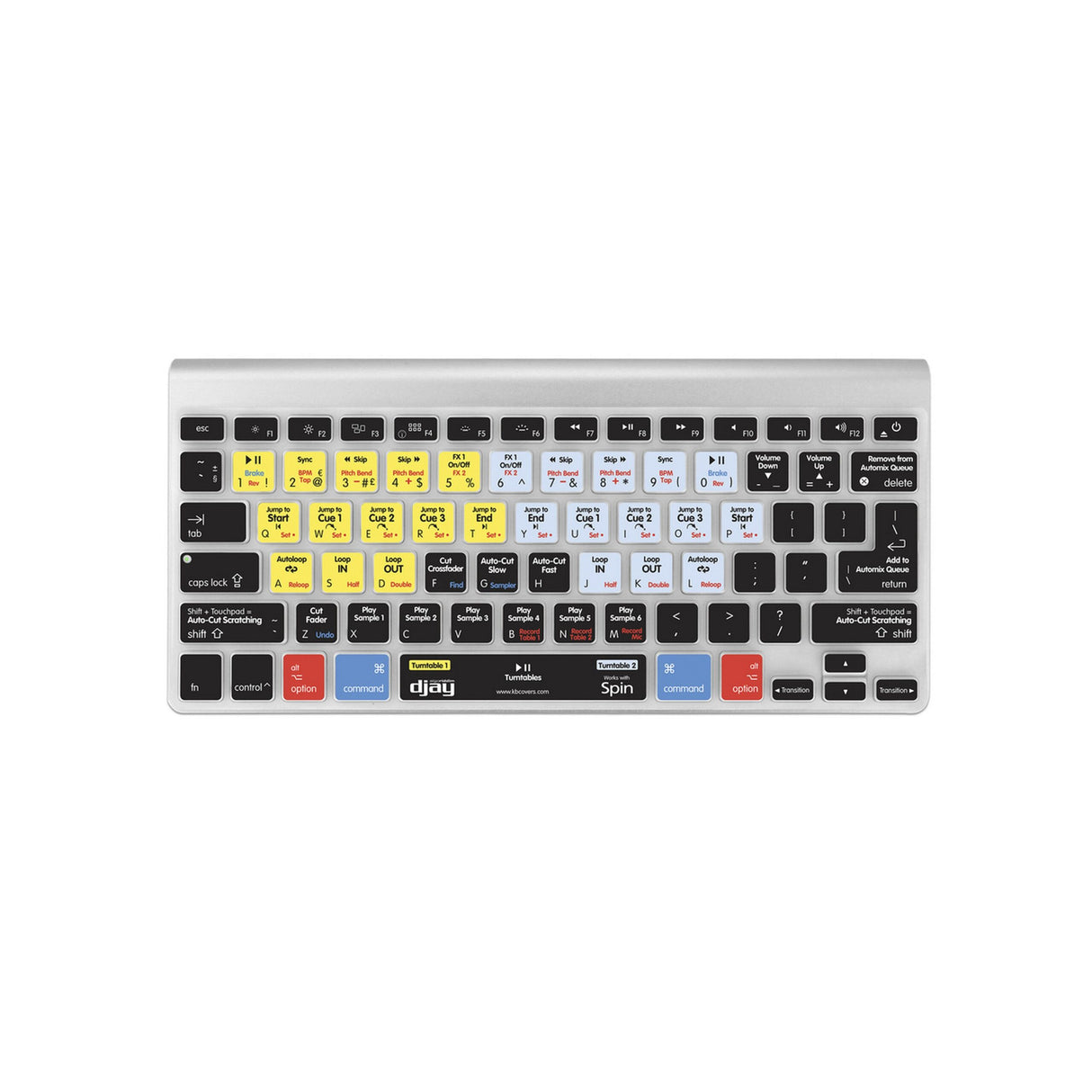 KB Covers DJ-M-CC-2 djay Keyboard Cover for MacBook/Air 13/Pro 2008+/Retina and Wireless