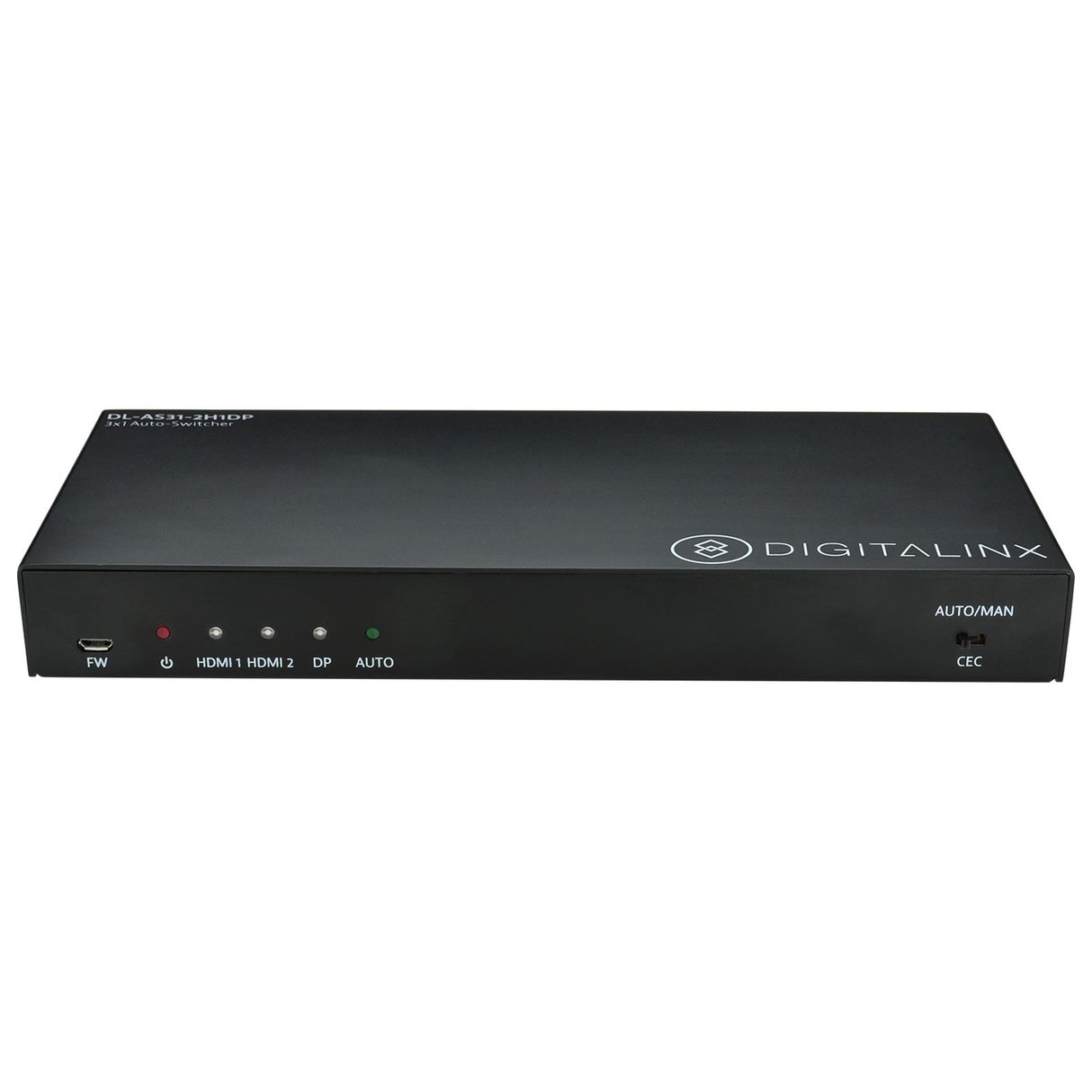 DigitaLinx DL-AS31-2H1DP 3x1 Auto-Switcher with 2 HDMI and 1 DisplayPort Input