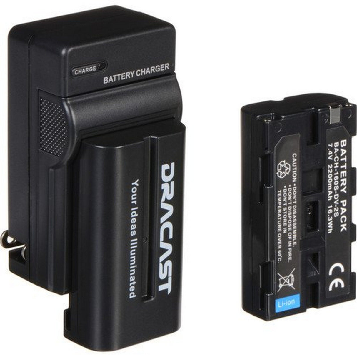 Dracast 2x NP-F 2200mAh Battery and 1 Charger Kit
