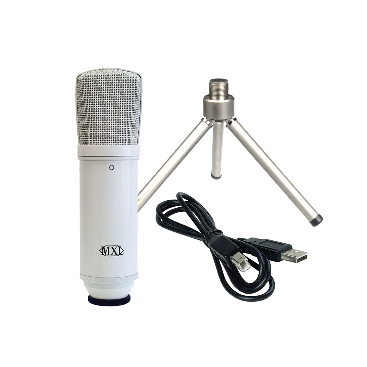 MXL DRK-USB | White USB Condenser Cardioid Microphone Kit