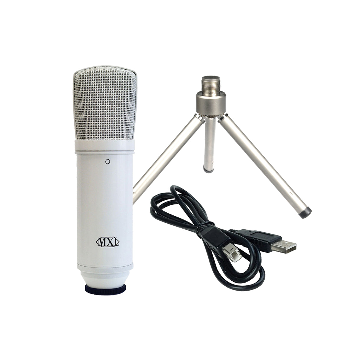 MXL DRK-USB White USB Condenser Cardioid Microphone Kit