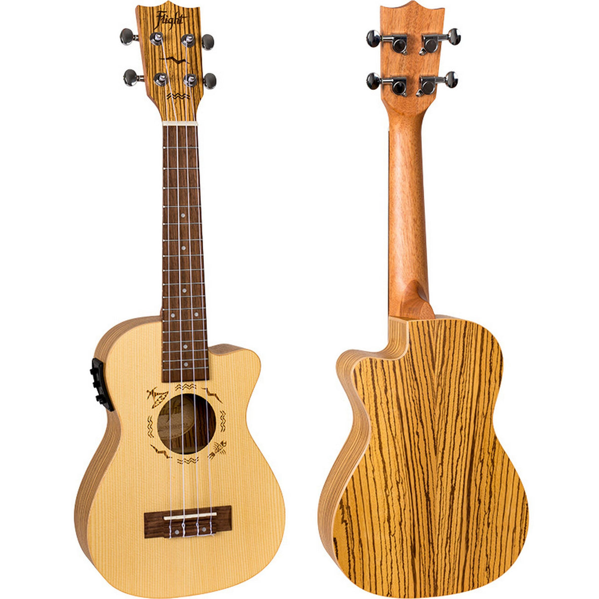 Flight DUC328 CEQ SP/ZEB Electro-Acoustic Concert Ukulele