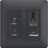 Aurora DXW-2-RX1-B | 4K HDMI HDBaseT Wall Plate Receiver Black