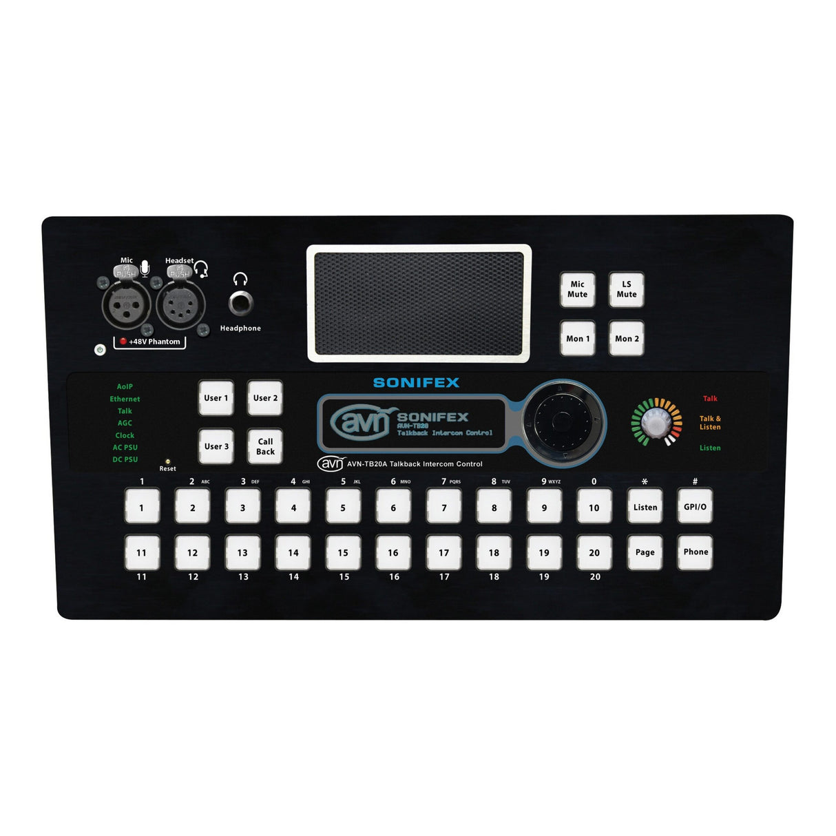 Sonifex AVN-TB20AD 20 Button Advanced Talkback Intercom