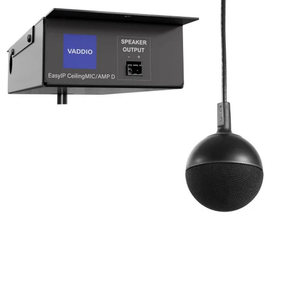 Vaddio EasyIP CeilingMIC/AMP D Hanging Microphone, Black