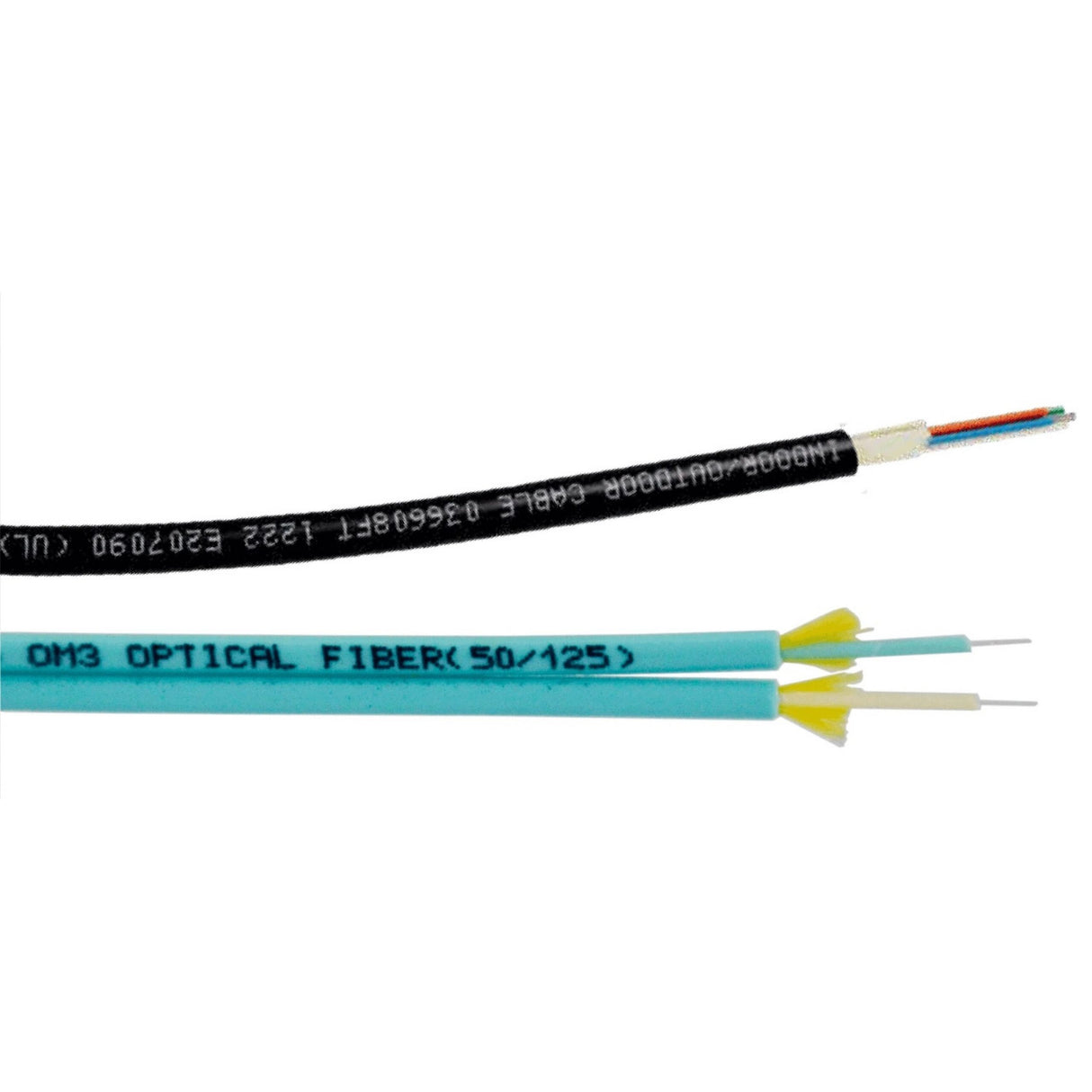 LYNN AV & Security Techlogix Networx M3I-2M-P-BK-1000 Duplex Distribution Plenum-Rated OM3 Fiber Bulk Cable, 1000 Foot