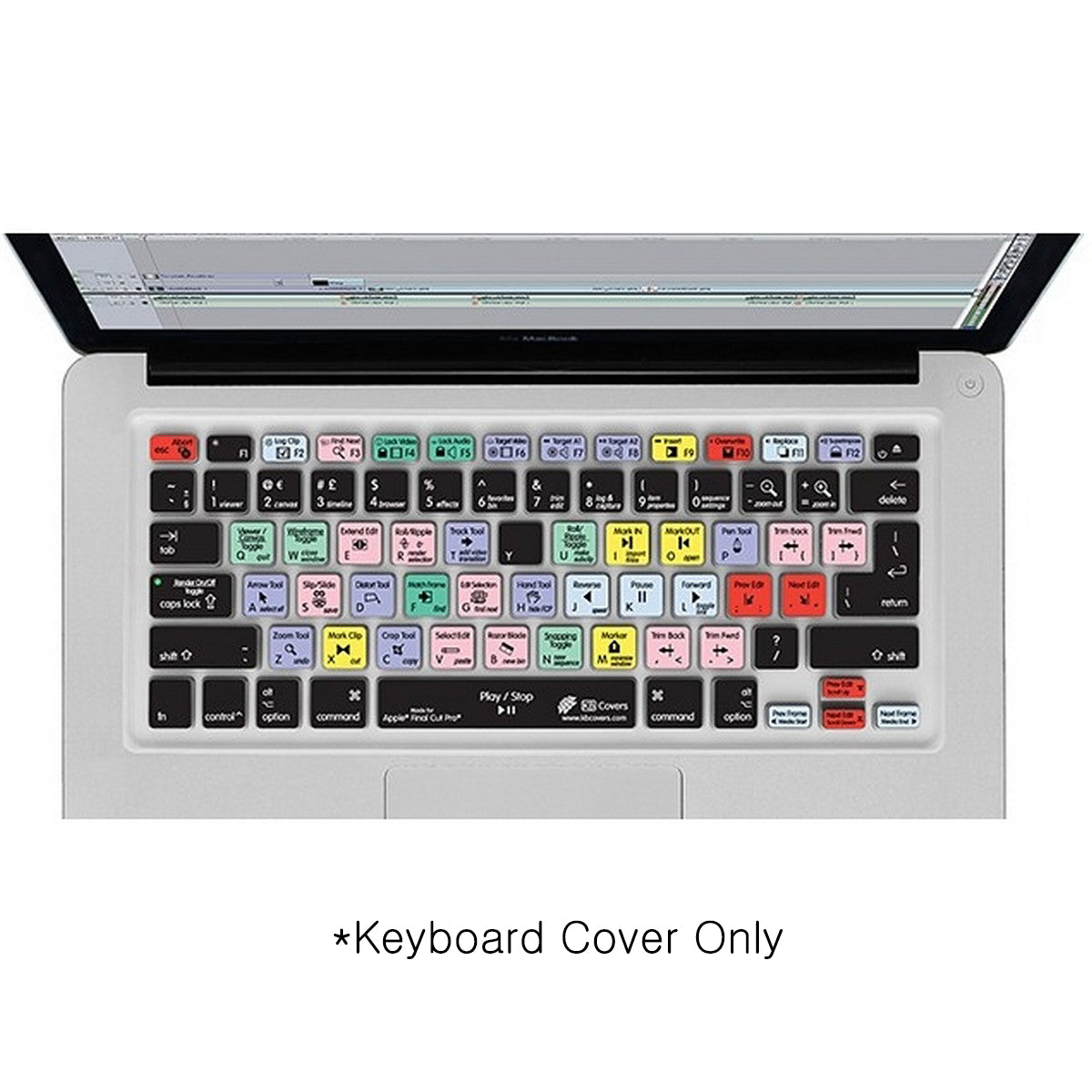 Editors Keys Final Cut Pro Version 5 6 7 Keyboard Cover | Shortcut Printed Cover for MacBook Air Pro Wireless Keyboards