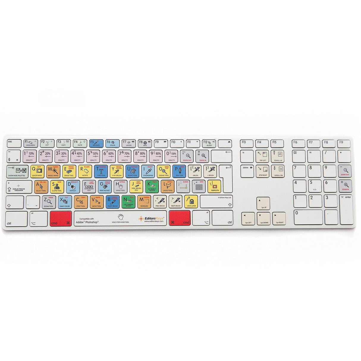 Editors Keys Dedicated Keyboard for Photoshop | Apple Shortcut Wired Keyboard