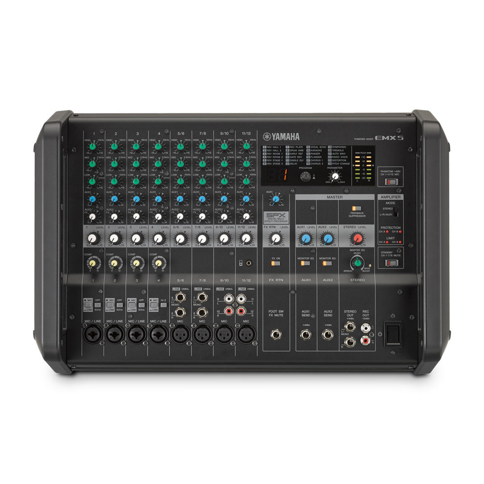Yamaha EMX5 | 12 Channel Dual 630W Power Amplified Mixer