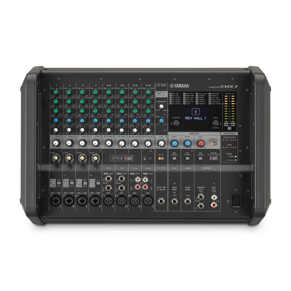 Yamaha EMX7 | 12 Channel Dual 710W Power Amplified Mixer