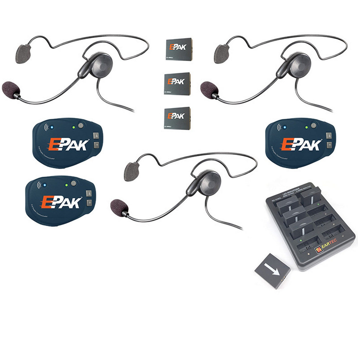 Eartec EP3CYB E-PAK 3-Person Cyber Headset System