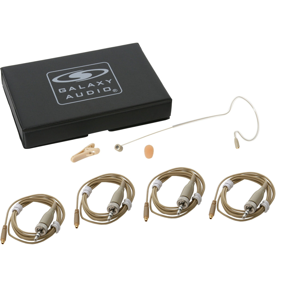 Galaxy Audio ESM8-UBG-4SEN Unidirectional Ear Microphone with Sennheiser Connector Cables, Beige