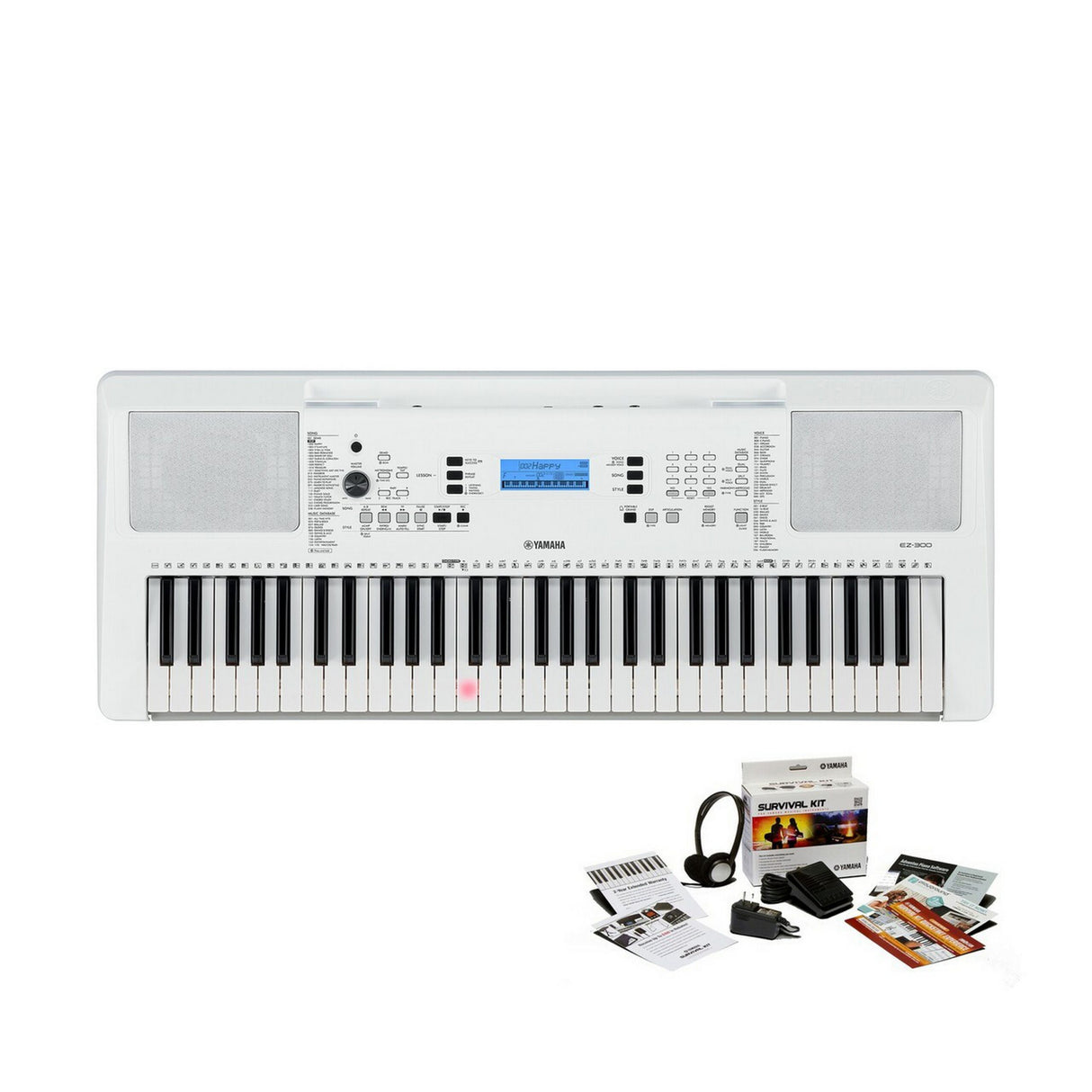 Yamaha EZ300 Kit 61-Key Touch Sensitive Portable Keyboard with SK B2