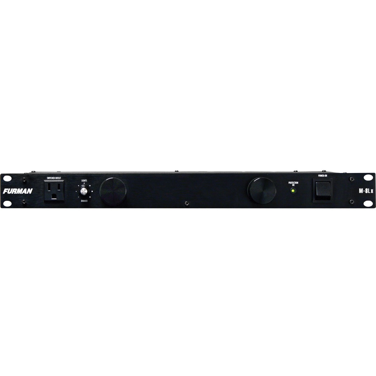 Furman M-8LX 15A Standard Power Conditioner with Adjustable Lights 9 Outlets 1RU 6 Feet Cord