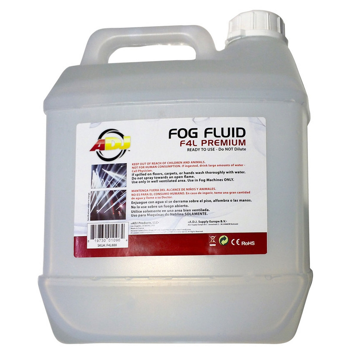 ADJ F4L Premium High Quality Fog Fluid (4 Liter)