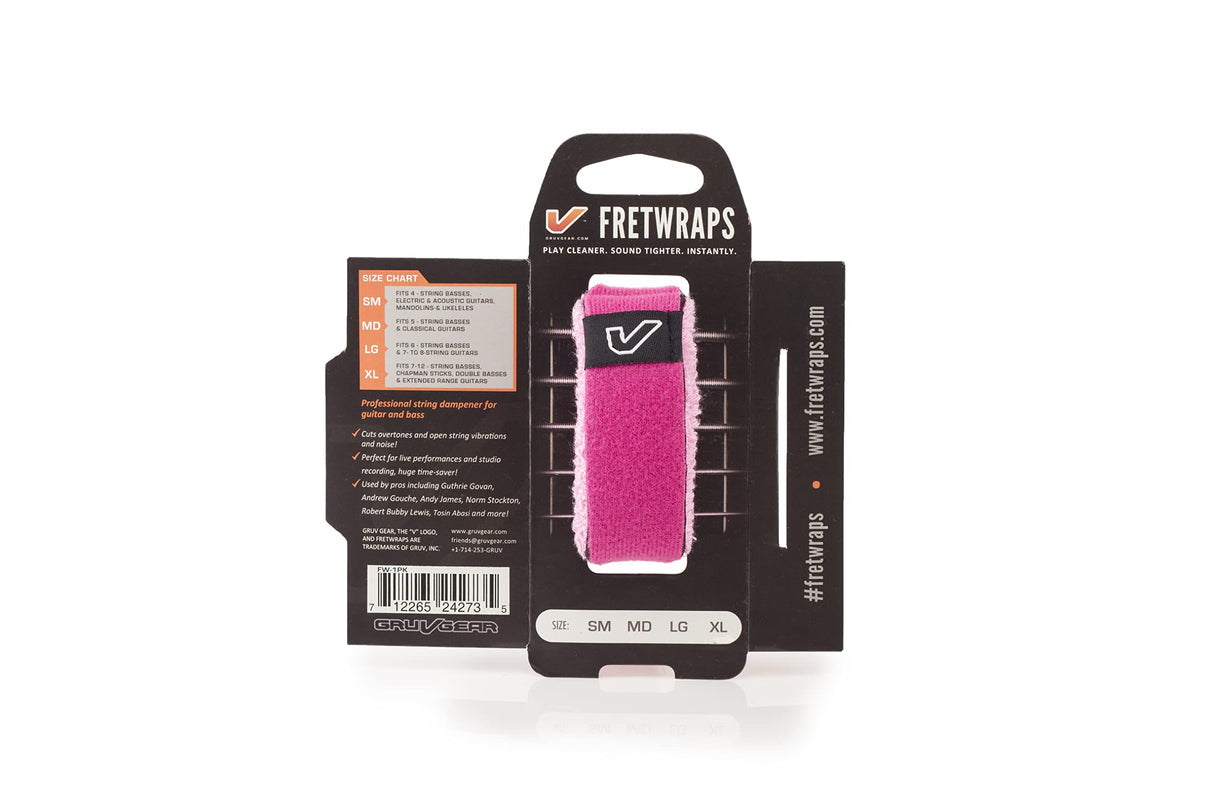 Gruv Gear FretWraps String Muter, HD Puff, 1-Pack, Pink, Small