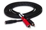 Hosa CFR-210 10 Foot 3.5mm TRSF to Dual RCA Stereo Breakout Cable