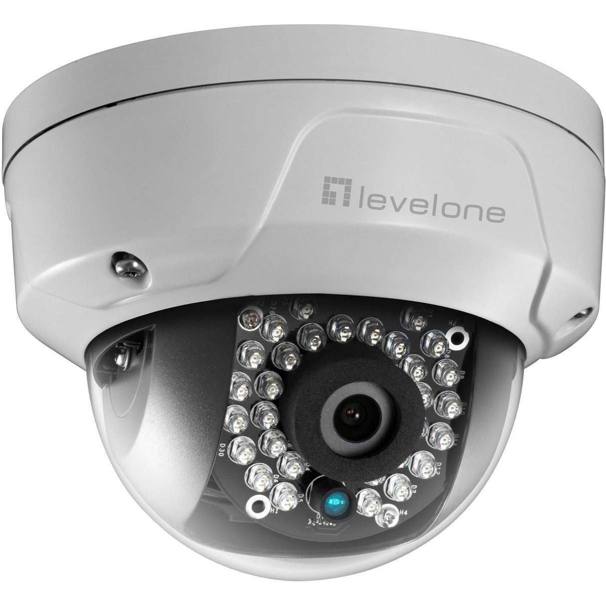 LevelOne FCS-3084 GEMINI Fixed Dome IP Network Vandalproof Camera, 2MP, 802.3af PoE