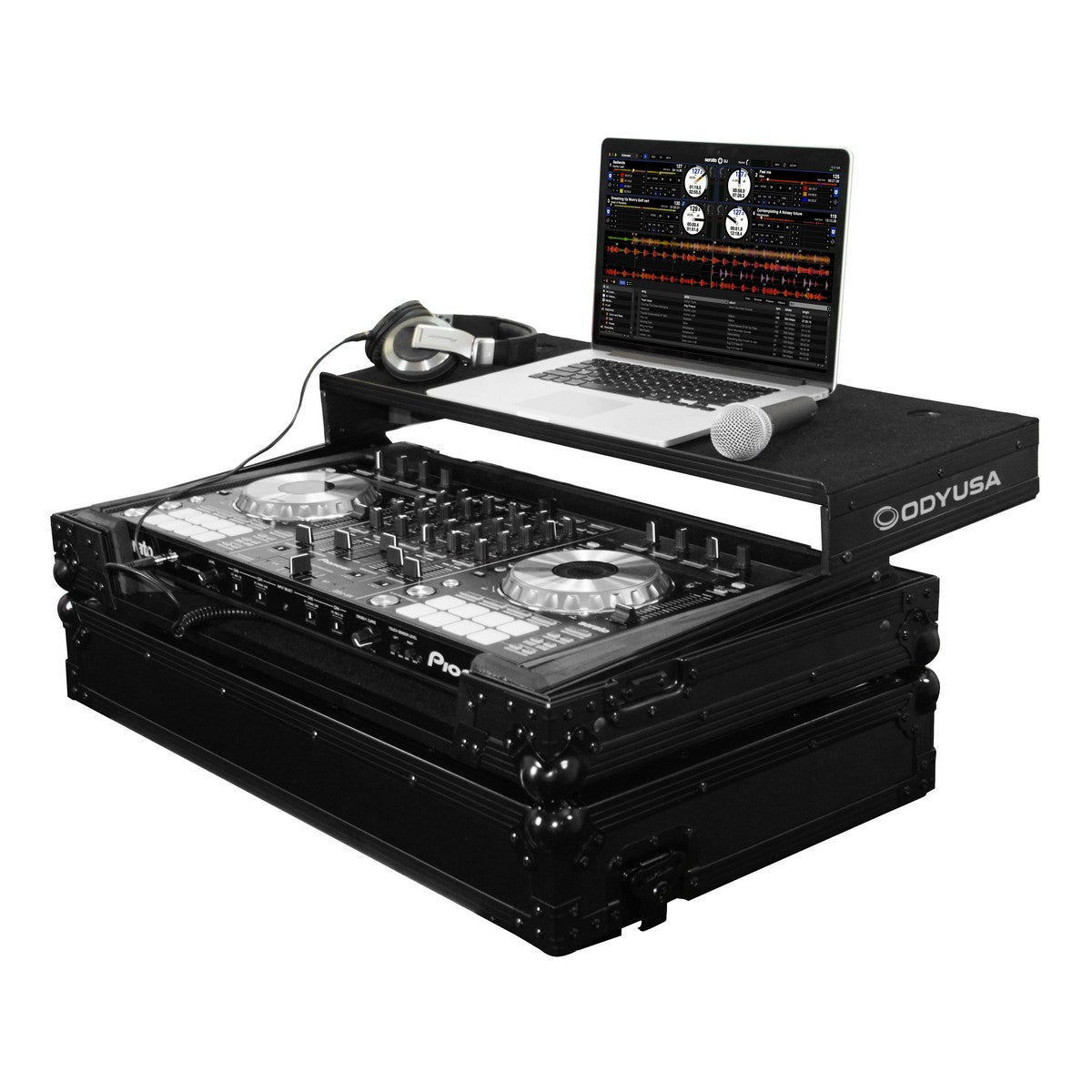 Universal Small / Medium Size DJ Controller Flight Case with Glide Platform  - Odyssey Cases