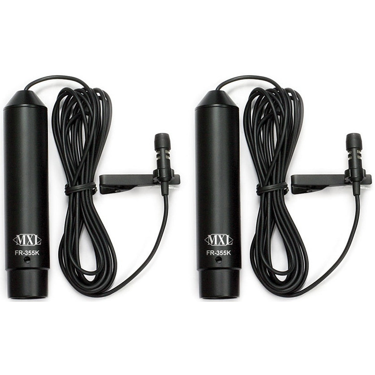 MXL FR-355K Interview Kit includes FR-351 Cardioid FR-350 Omni Lavalier Microphones