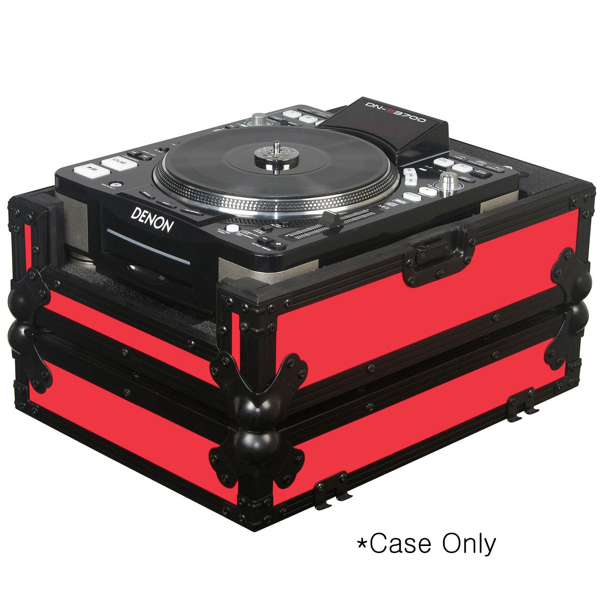 Odyssey Cases FRCDJBKRED | Black Red Large Format Media Player Case