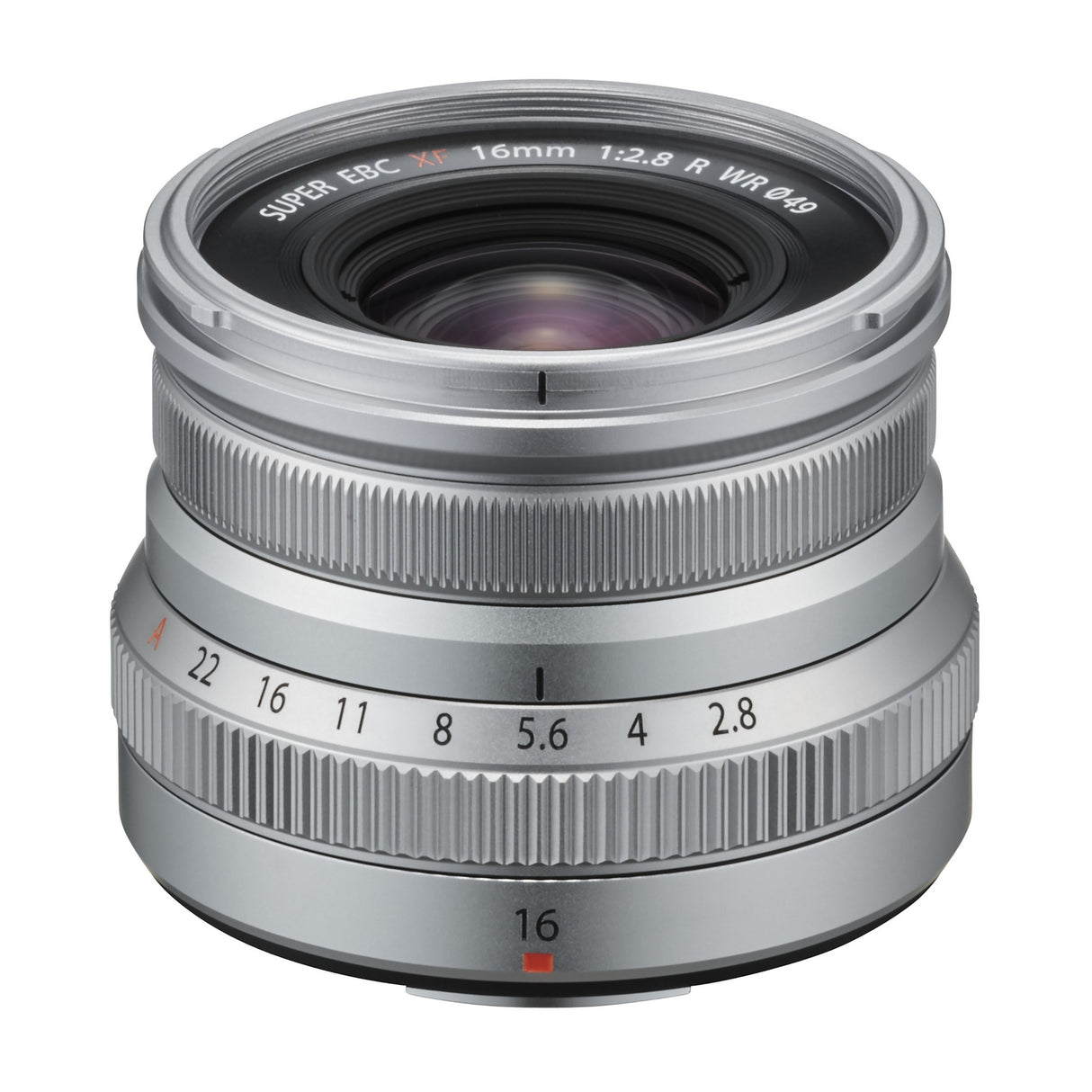 Fujifilm XF16mmF2.8 R WR Lens, Silver