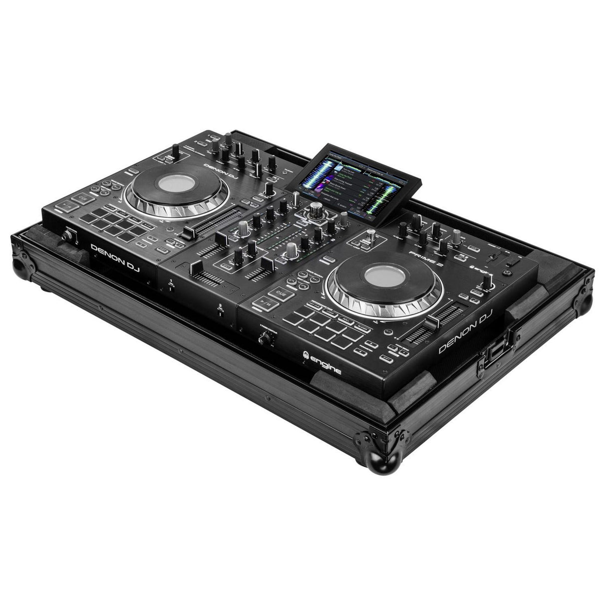 Odyssey FZDNPRIME2BL Low Profile DJ Controller Case for Denon Prime 2, Black Label