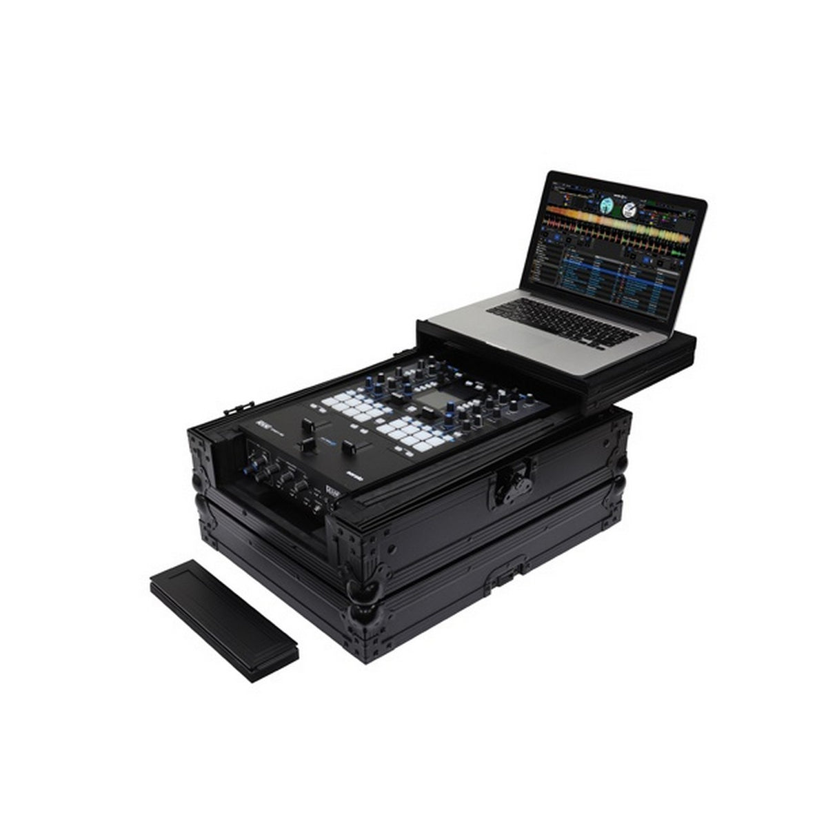 Odyssey Cases FZGS12MX1XDBL | Black Label Low Profile Glide Style Universal 12 Inch Format DJ Mixer Case
