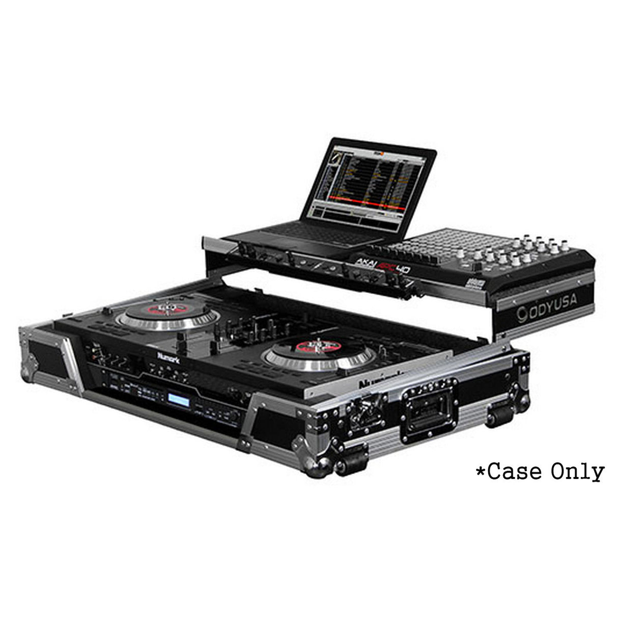 Odyssey Cases FZGSNS7WFXX1 | Glide Style DJ Controller Case for NUMARK NS7 NSFX