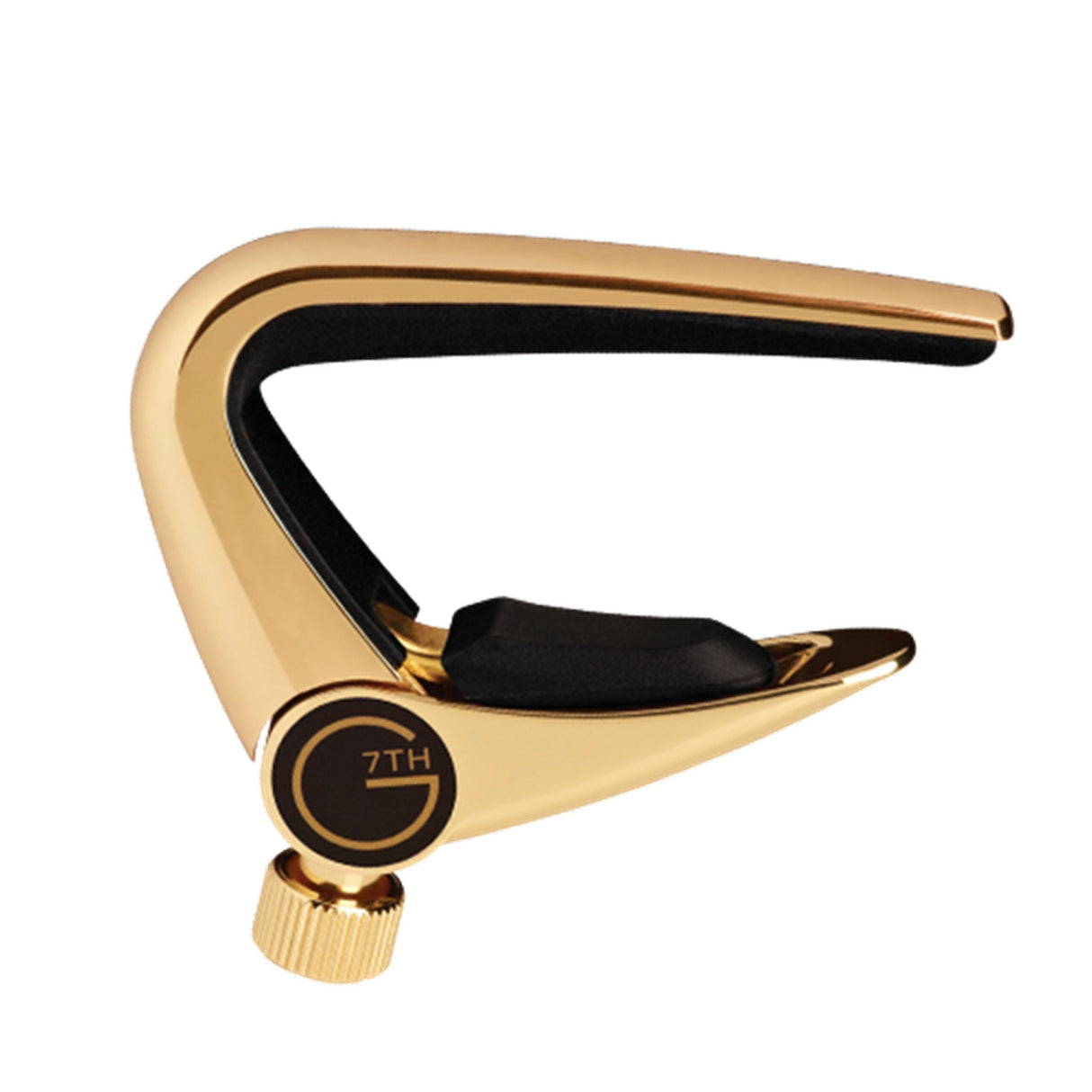 G7th Newport Steel String Capo for 6-String Acoustic / Electric Guitar, 18kt Gold Plate