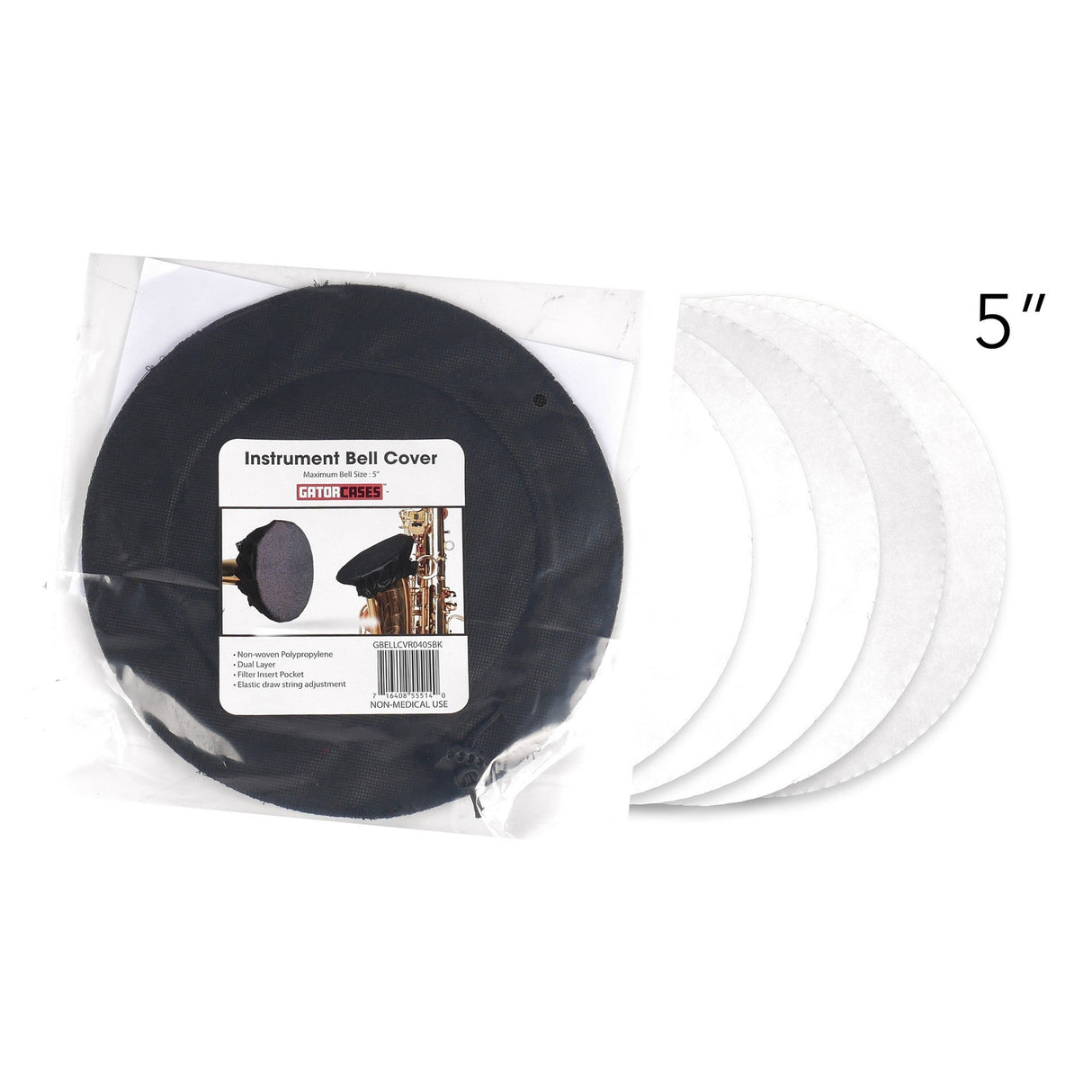 Gator GBELLCVR0405FILTER 5 Pack Of 5-Inch MERV 13 Filters