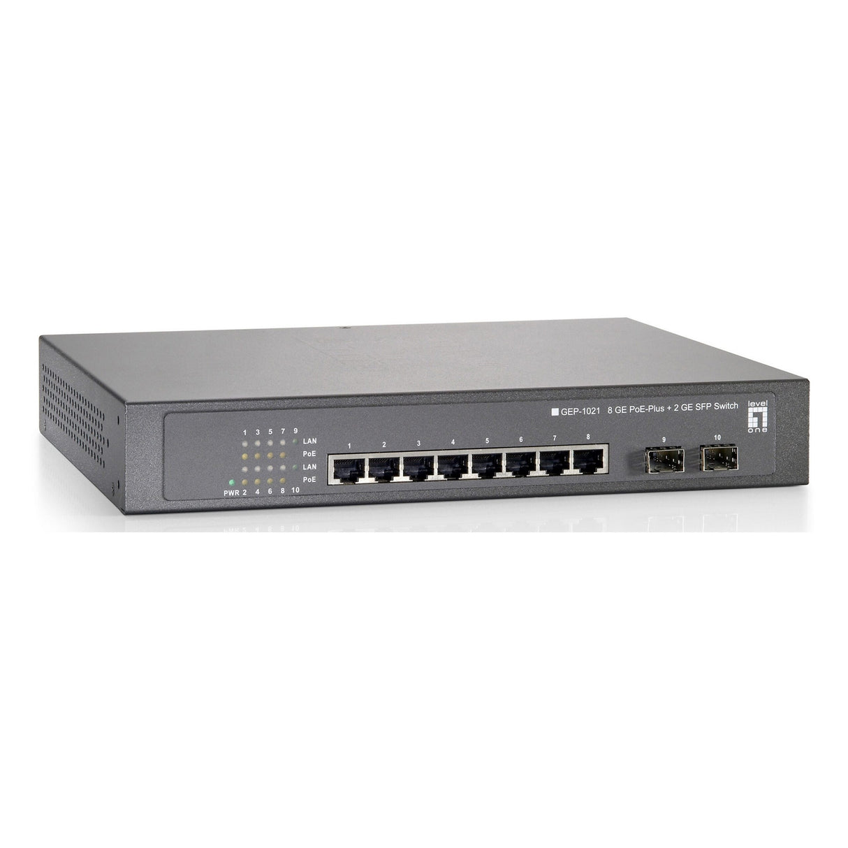 LevelOne GEP-1021 10-Port Gigabit PoE Switch