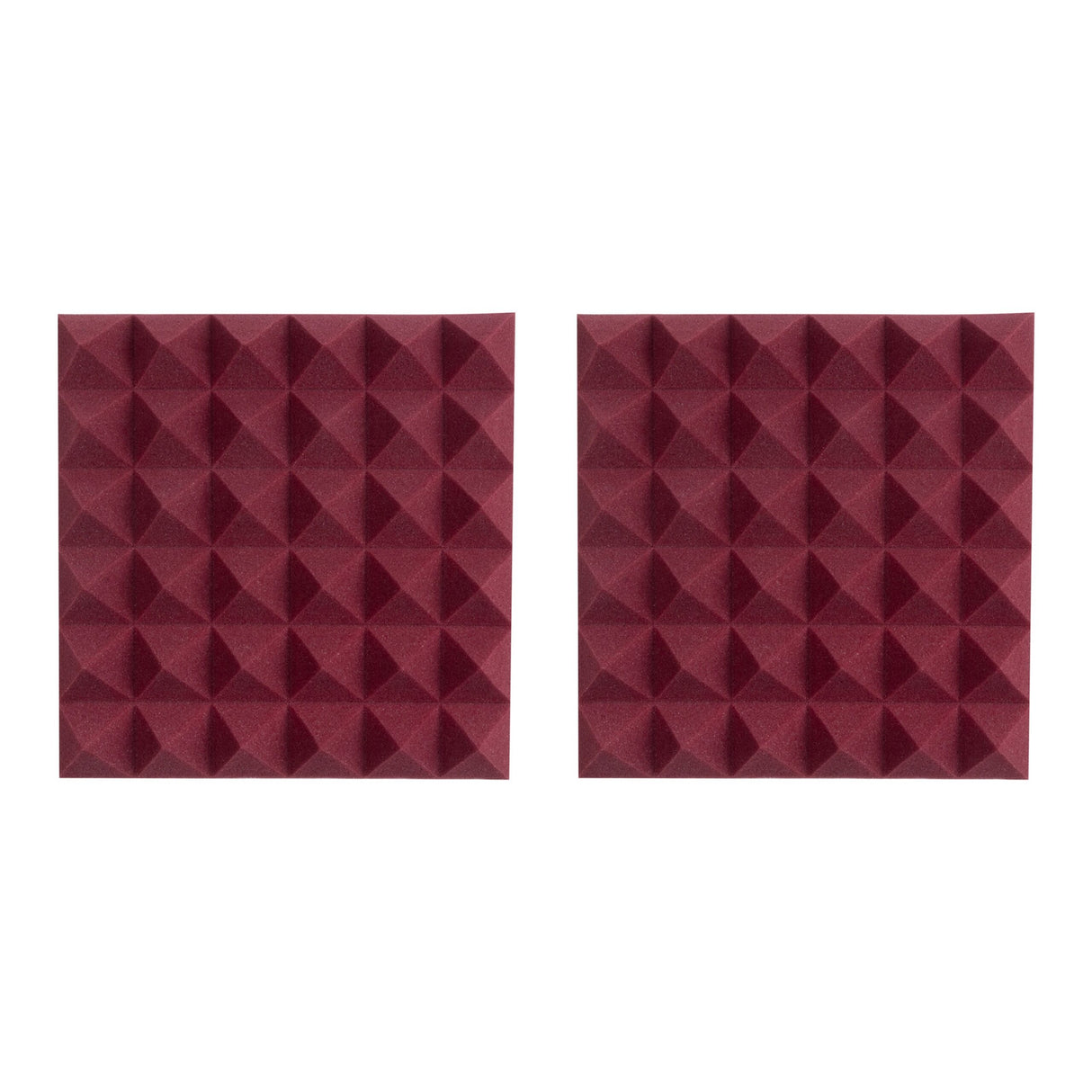 Gator GFW-ACPNL1212PBDY-2PK 2 Pack of Burgundy Acoustic Pyramid Panel, 12 x 12 Inches