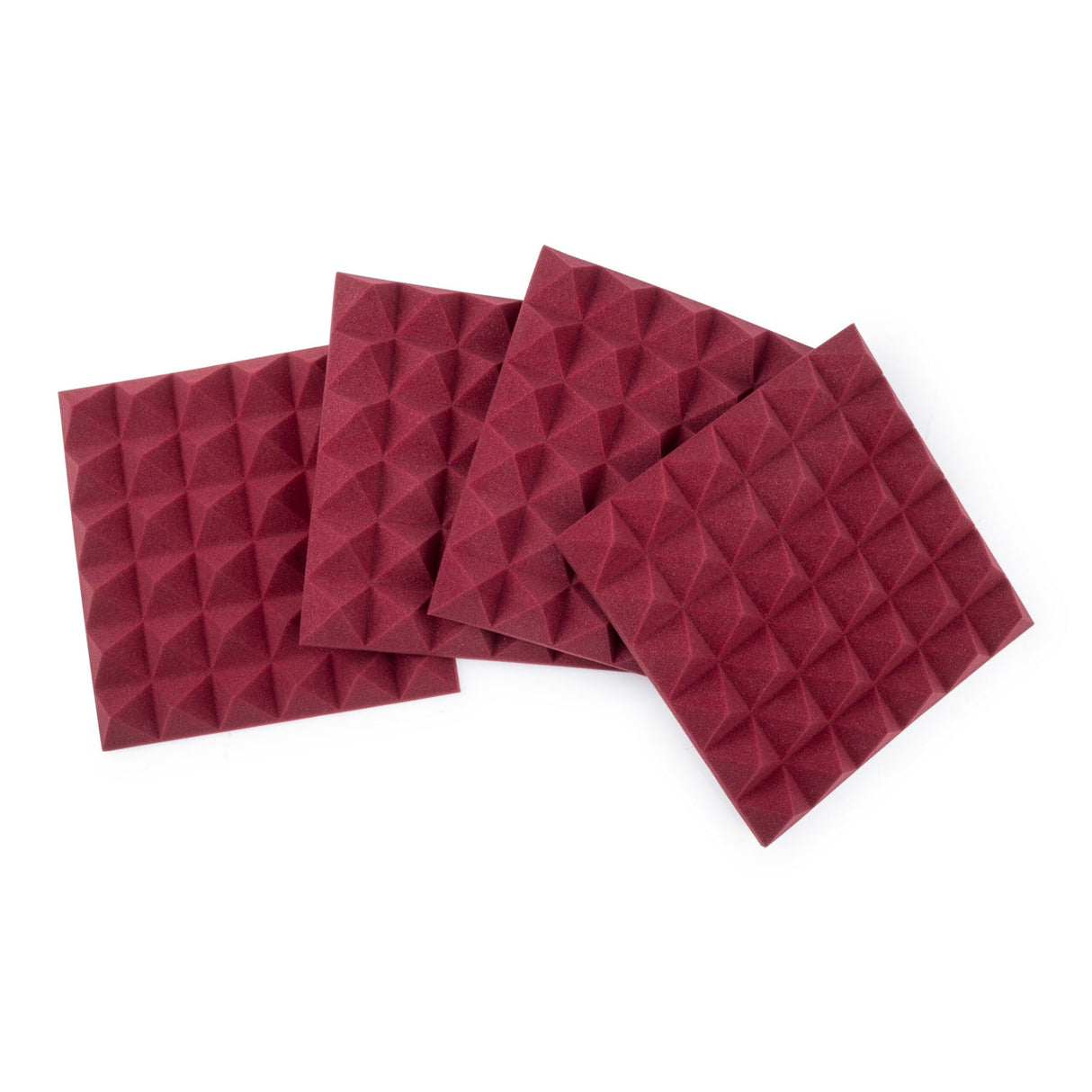 Gator GFW-ACPNL1212PBDY-4PK 4 Pack of Burgundy Acoustic Pyramid Panel, 12 x 12 Inches