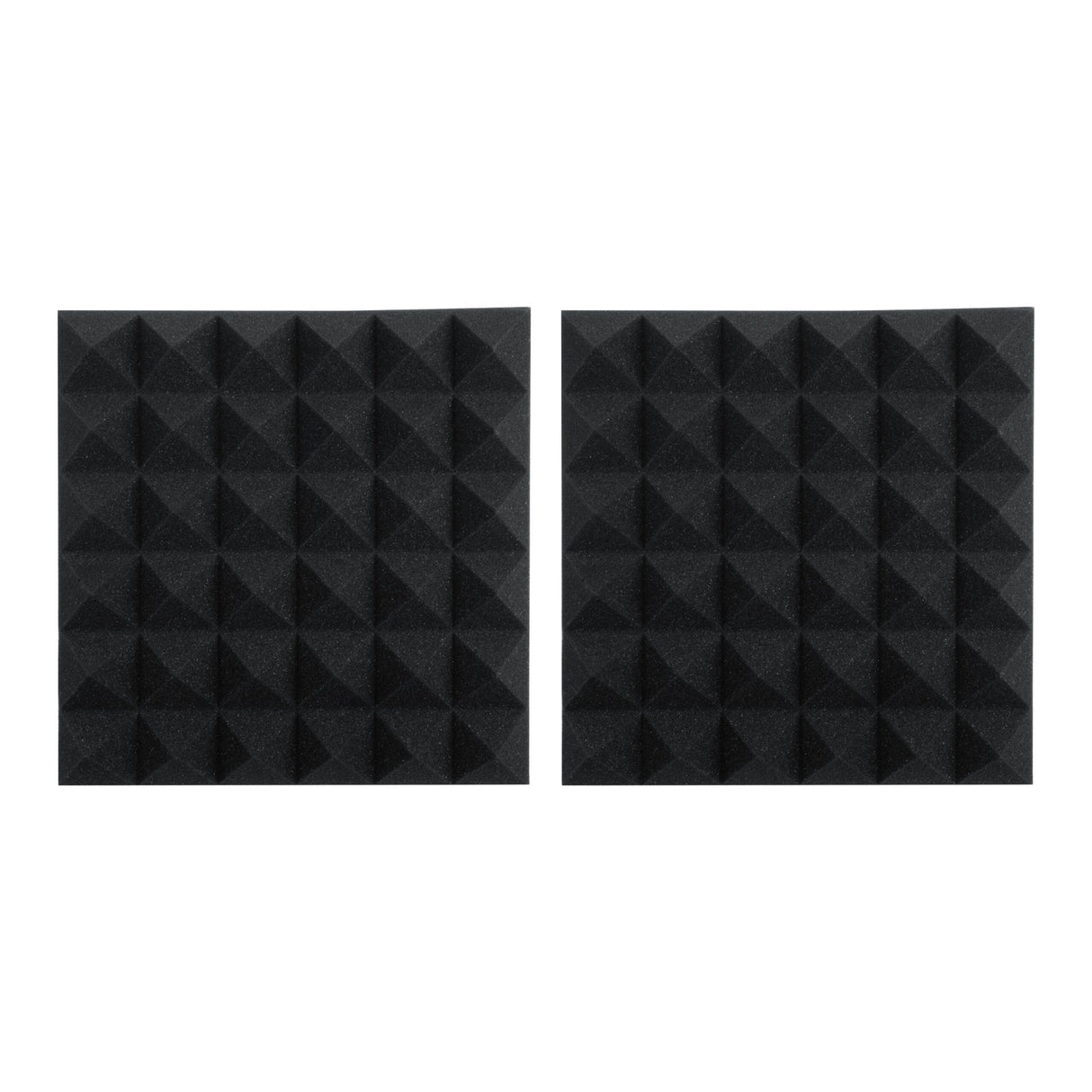 Gator GFW-ACPNL1212PCHA-2PK 2 Pack of Charcoal Acoustic Pyramid Panel, 12 x 12 Inches