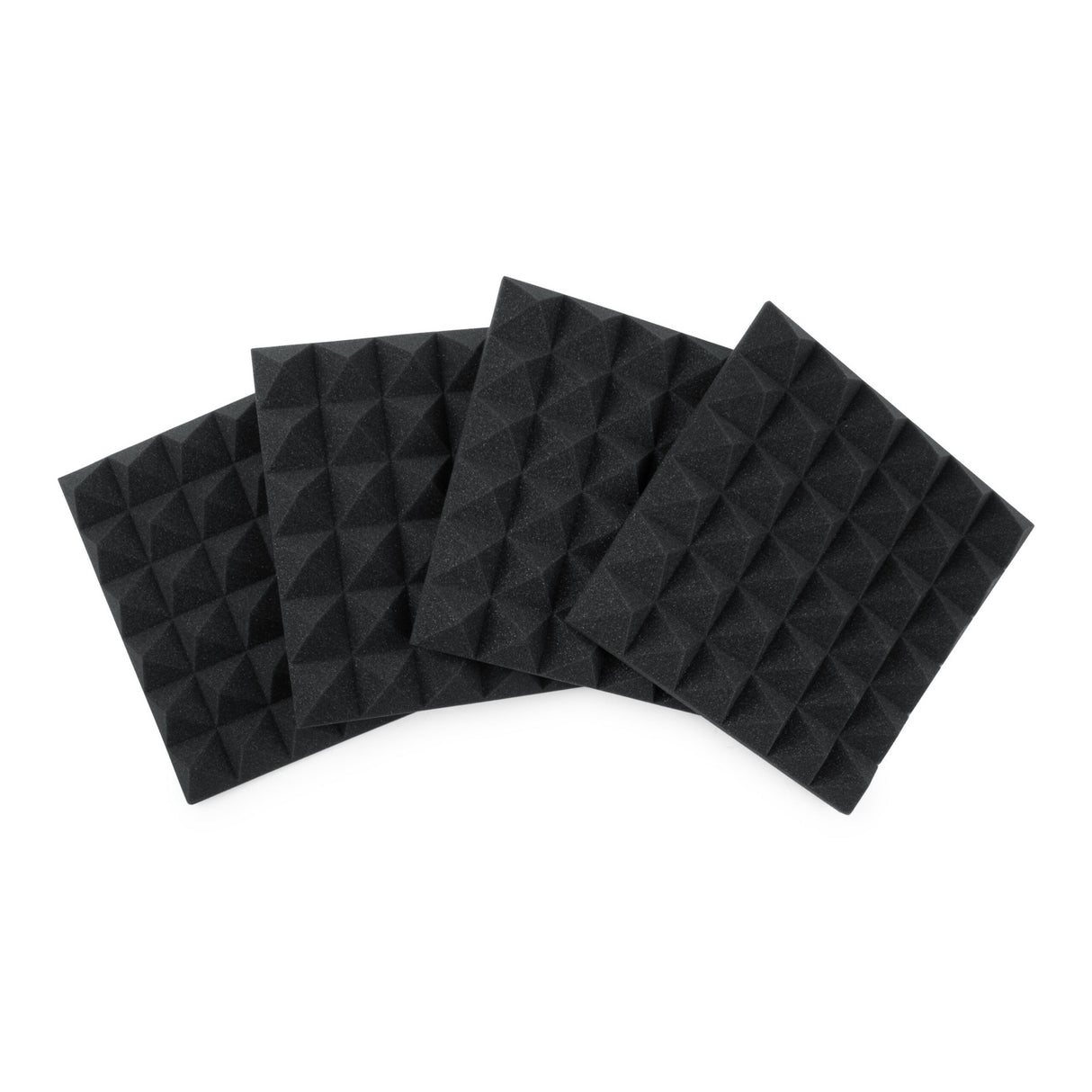 Gator GFW-ACPNL1212PCHA-4PK 4 Pack of Charcoal Acoustic Pyramid Panel, 12 x 12 Inches