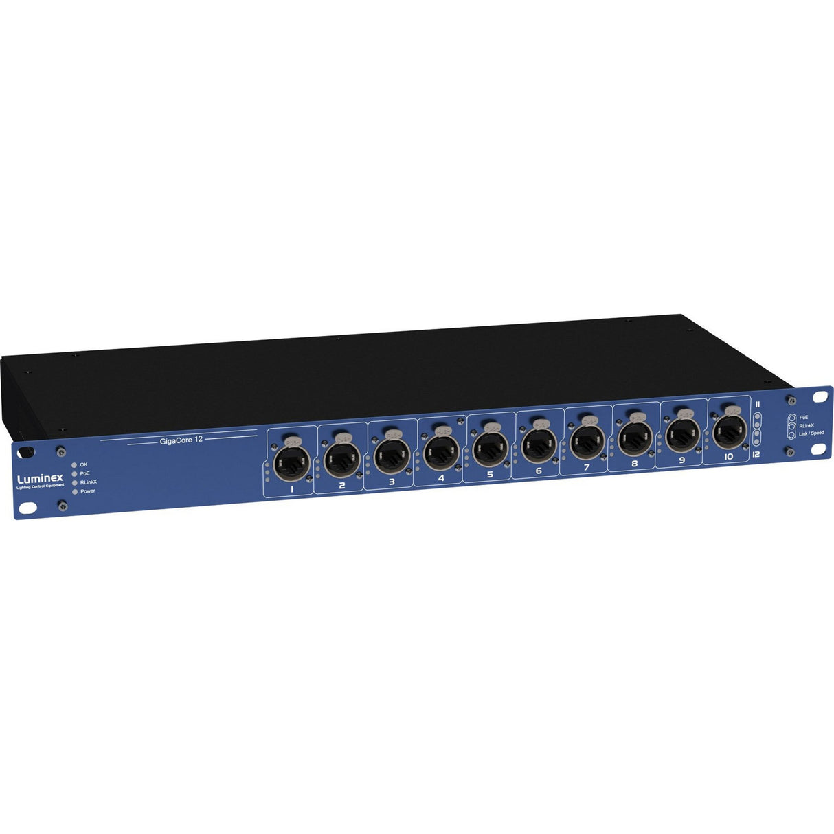 Luminex GigaCore 12 Rackmount Touring 12-Port EtherCON Gigabit Ethernet Dante Switch
