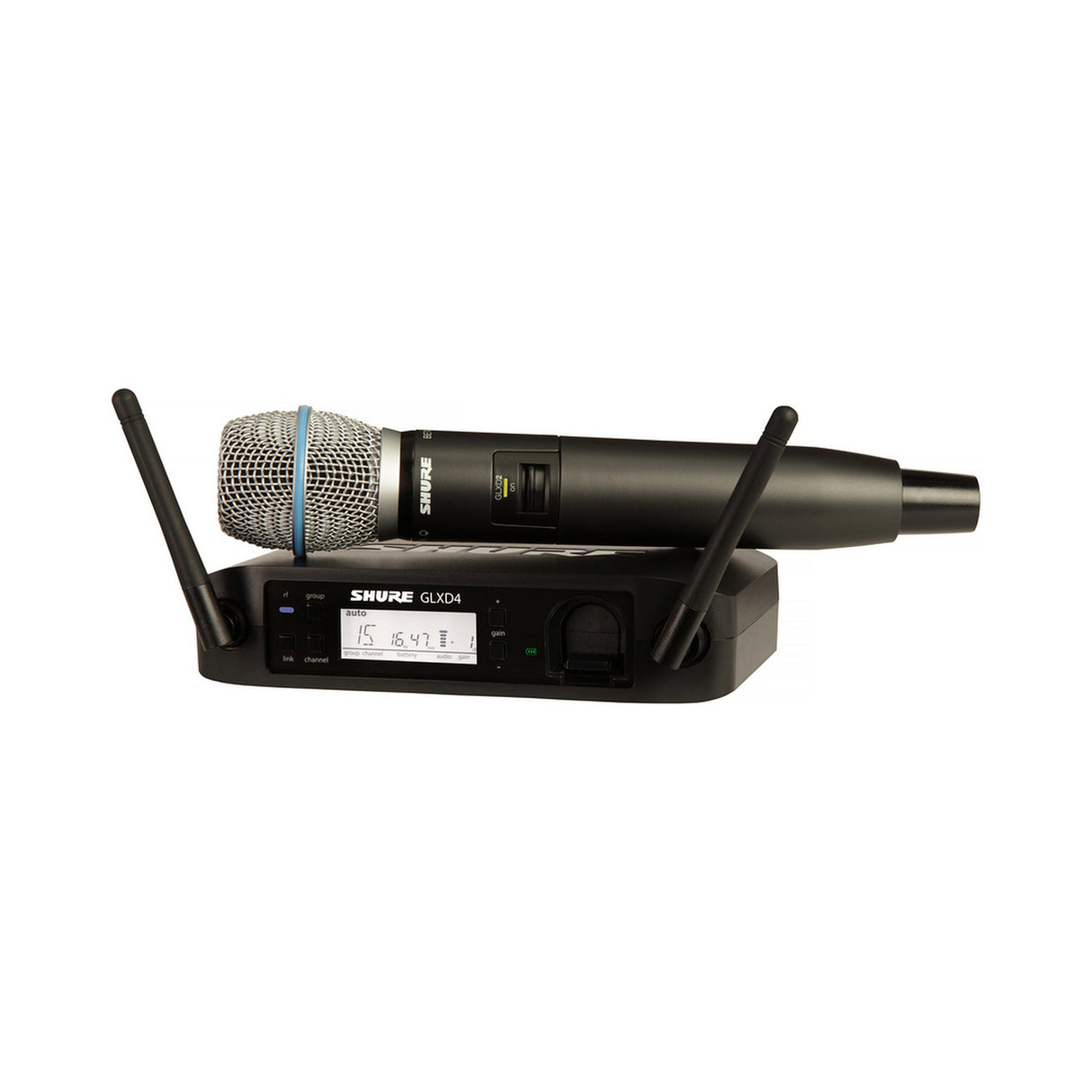 Shure GLXD24/B87A Z2 Handheld Wireless System with GLXD4 GLXD2/B87A