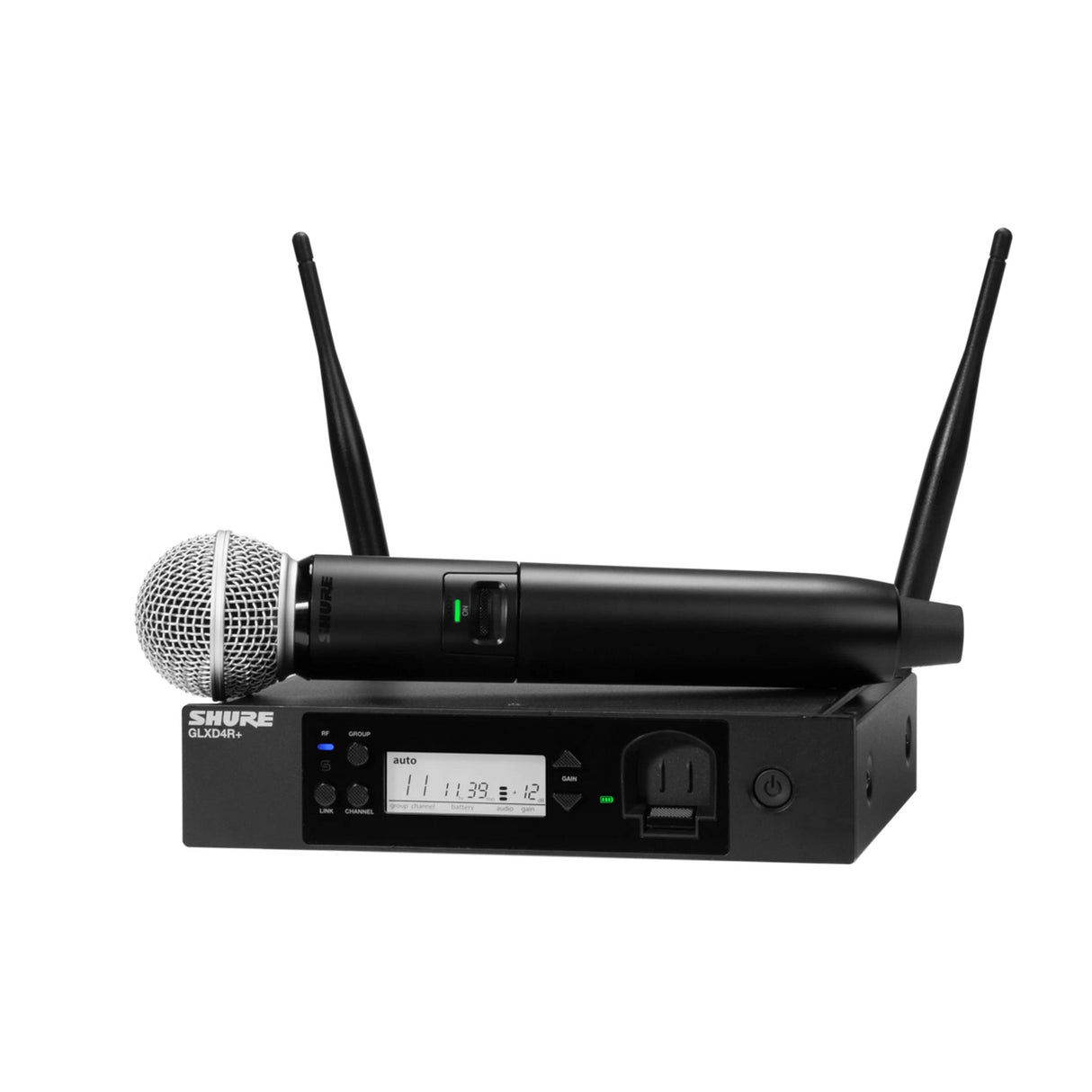 Shure GLXD24R+/SM58 Digital Wireless SM58 Microphone Rack System, Z3 2.4, 5.8 GHz