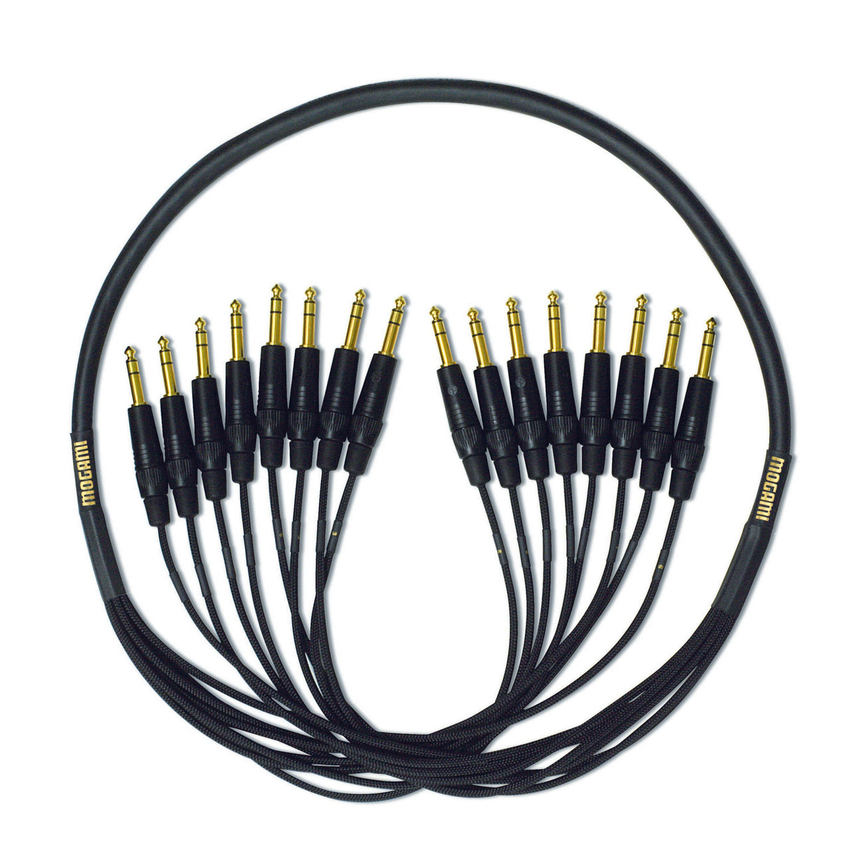 Mogami GOLD 8 TRSTRS-25 8-Channel Gold Contact Balanced 1/4 TRS to 1/4 TRS Cable, 25-Feet